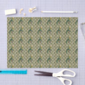 Papier Mousseline Perroquet vert vintage (Artisanat)