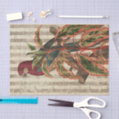 Papier Mousseline Perroquet vintage et Feuilles tropicaux (Artisanat)