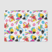 Papier Mousseline Perroquets colorés, Perroquets tropicaux, Oiseaux, (Recto)