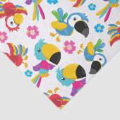 Papier Mousseline Perroquets colorés, Perroquets tropicaux, Oiseaux, (Détail)