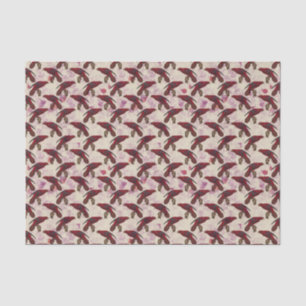 Papier Mousseline Perroquets Rouges