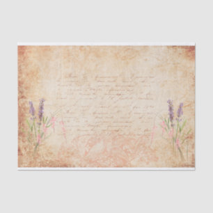 Papier Mousseline Perruches et fleurs