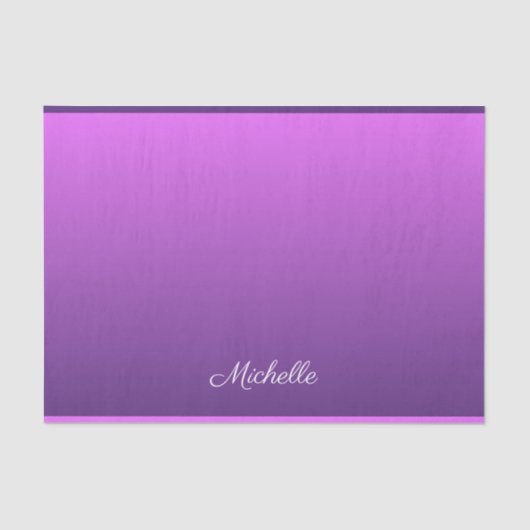 Papier Mousseline Personalisé violet ombre (Recto)