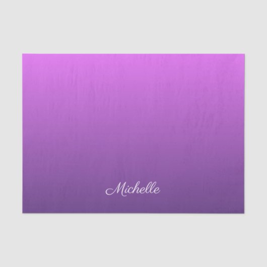 Papier Mousseline Personalisé violet ombre (Recto)
