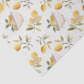 Papier Mousseline Personalized French Country Lemon Pattern Monogram (Détail)