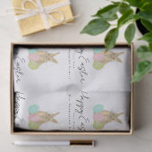 Papier Mousseline Personalized Happy Easter Bunny Watercolor (Cadeau)