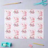 Papier Mousseline Personalized Merry Christmas Pink Santa Monogram (Artisanat)