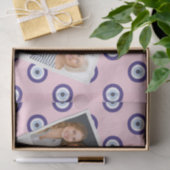 Papier Mousseline Personalized Pink Evil Eye Pattern Gifts With Name (Cadeau)