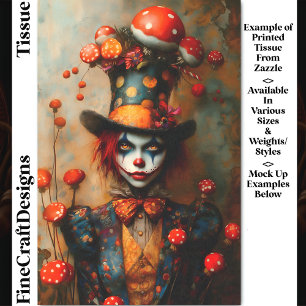 Papier Mousseline Personnage de cirque de style Mad Hatter DW4A Déco
