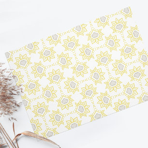 Papier Mousseline Personnalisation géométrique des abeilles jaunes e