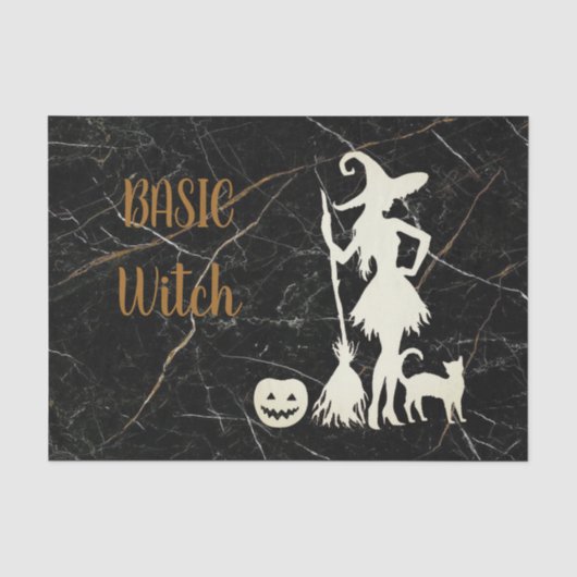 Papier Mousseline Personnalisé BASIC WITCH Chat Drôle Cool Aesthétiq (Recto)