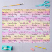 Papier Mousseline Personnalisé Nom Joyeux Anniversaire coloré (Artisanat)