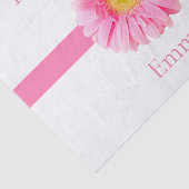 Papier Mousseline Personnaliser Birthday Pink Daisy Ruban (Détail)