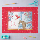 Papier Mousseline Personnaliser cardinale et cerf (Artisanat)