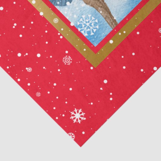 Papier Mousseline Personnaliser Cardinale Et Paysage (Détail)