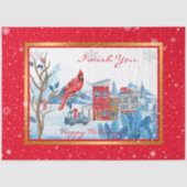 Papier Mousseline Personnaliser Cardinale Et Paysage (Recto)