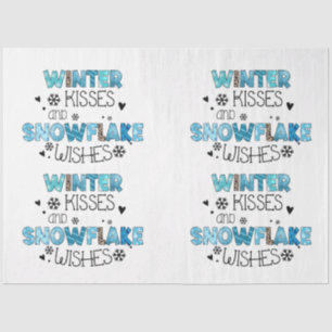 Papier Mousseline Personnaliser des baisers d'hiver