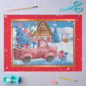 Papier Mousseline Personnaliser des camions de Noël Red Holiday (Artisanat)