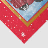 Papier Mousseline Personnaliser des camions de Noël Red Holiday (Détail)