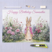 Papier Mousseline Personnaliser Nom Pierre le lapin rose Veste (Artisanat)