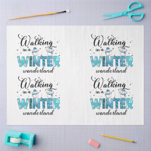 Papier Mousseline Personnaliser Winter Wonderland (Artisanat)