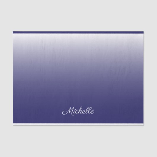 Papier Mousseline Personnalized gradient ombre navy blue (Recto)