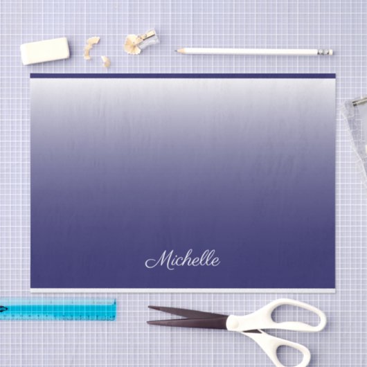 Papier Mousseline Personnalized gradient ombre navy blue (Artisanat)
