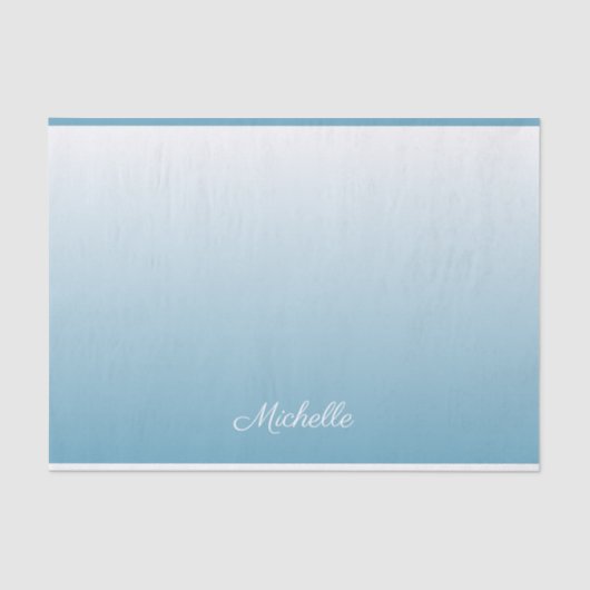 Papier Mousseline Personnel gradient ombre angel blue (Recto)