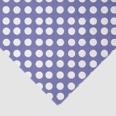 Papier Mousseline perwinkle pois blanc violet (Détail)