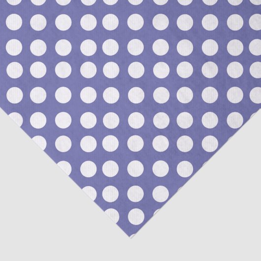 Papier Mousseline perwinkle pois blanc violet (Détail)