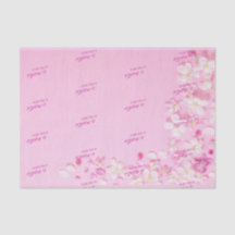 Pétale rose Pastel Floral Papier Tissu Personnalis