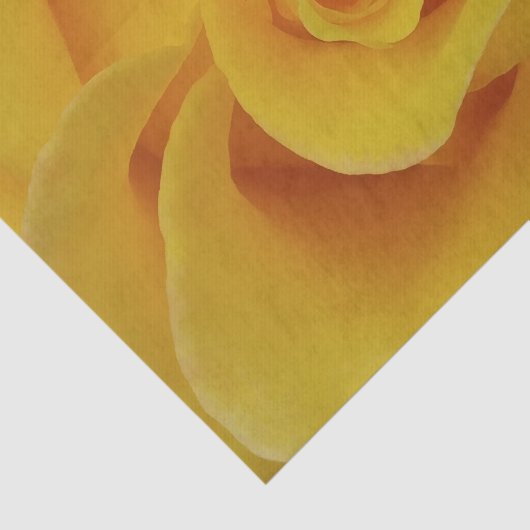 Papier Mousseline Pétales romantiques de rose jaune (Détail)
