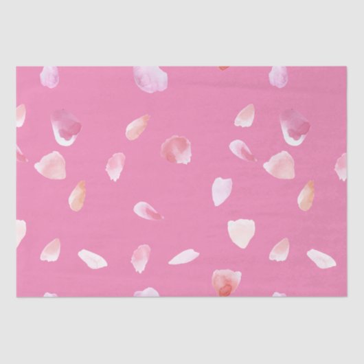 Papier Mousseline Pétales roses (Recto)