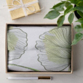 Papier Mousseline Pétales verts (Cadeau)