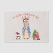 Papier Mousseline Peter le lapin célèbre Noël (Recto)