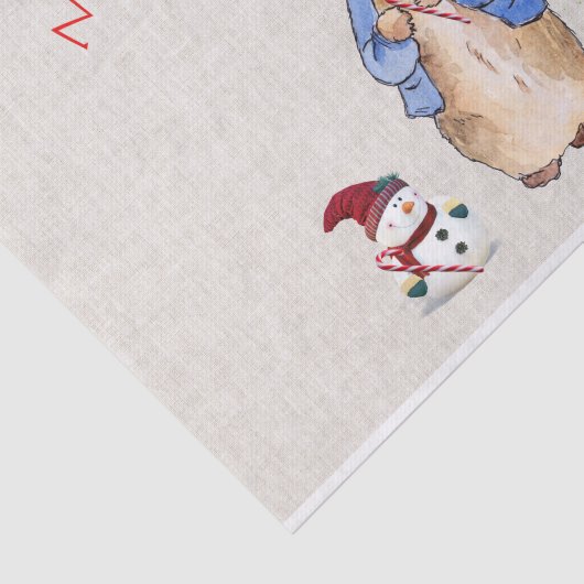 Papier Mousseline Peter le lapin célèbre Noël (Détail)