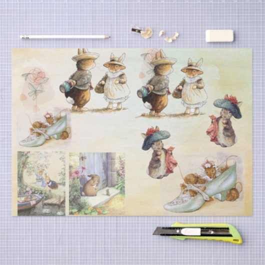 Papier Mousseline Peter Rabbit (collection) Tissus Papier (Artisanat)