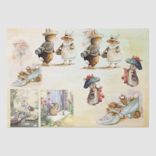 Papier Mousseline Peter Rabbit (collection) Tissus Papier (Recto)