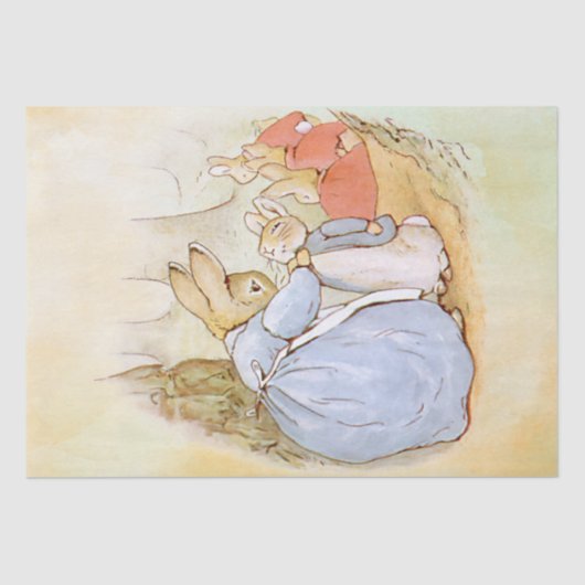 Papier Mousseline Peter Rabbit (maman) Tissu Papier (Recto)