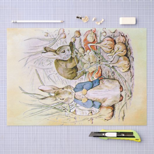 Papier Mousseline Peter Rabbit (oignon) Tissu Papier (Artisanat)