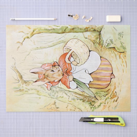 Papier Mousseline Peter Rabbit (panier) Tissu Papier (Artisanat)