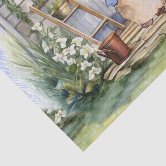 Papier Mousseline Peter the Rabbit Garden Shed (Détail)