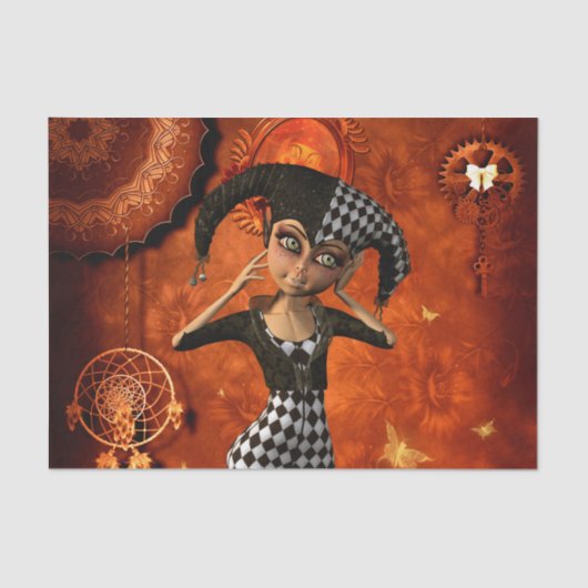 Papier Mousseline Petit arlequin mignon (Recto)