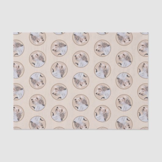 Papier Mousseline Petit Basset Griffon Vendéen Peinture PBGV Chien A (Recto)