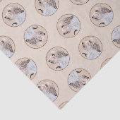 Papier Mousseline Petit Basset Griffon Vendéen Peinture PBGV Chien A (Détail)