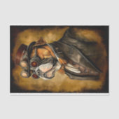 Papier Mousseline Petit Bulldog Steampunk en lunettes BD3 Découpage (Recto)