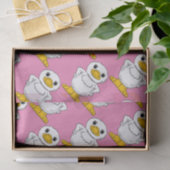 Papier Mousseline Petit canard blanc debout Thunder_Cove (Cadeau)