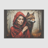 Papier Mousseline Petit chapeau rouge, loup, plusieurs années plus t (Recto)