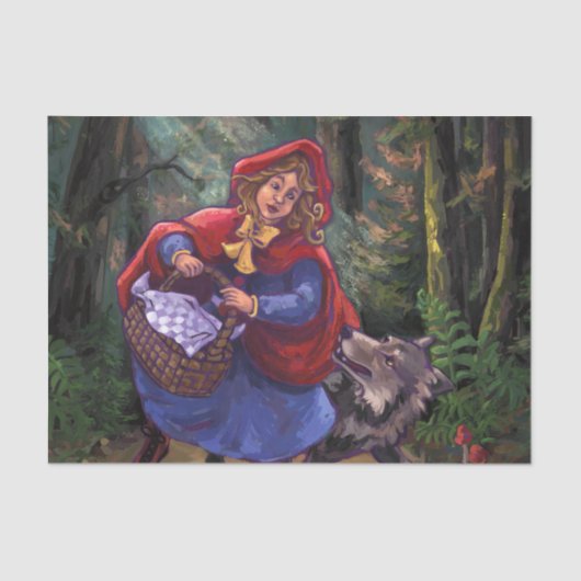Papier Mousseline Petit Chaperon Rouge (Recto)