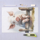 Papier Mousseline Petit Cochon mignon (Artisanat)